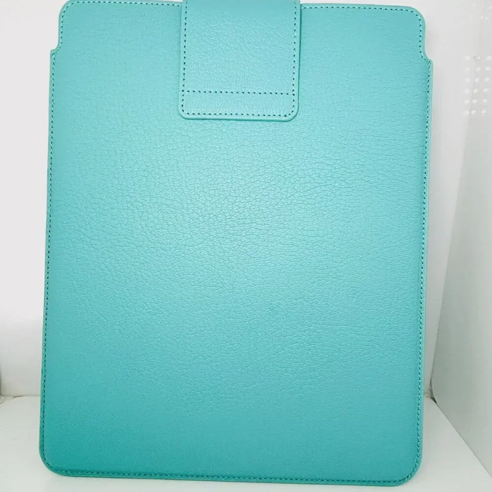 Blue Leather Ipad Tablet Carry Storage Case